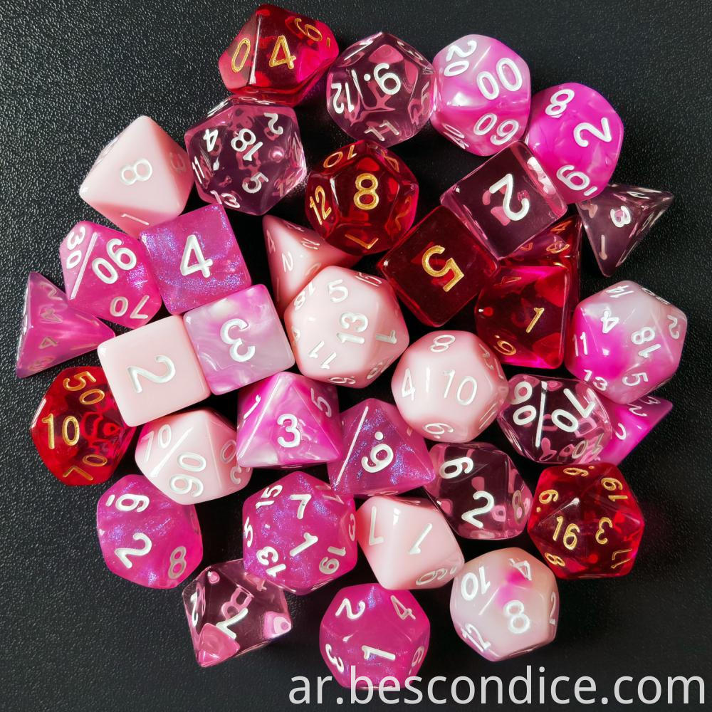 Pink Blossom Dnd Dice 35pcs Set 2